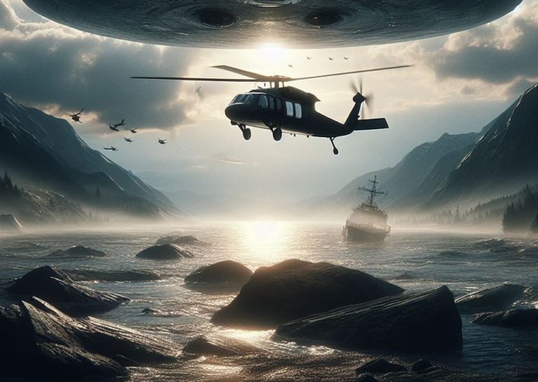 Tajomné čierne helikoptéry priniesli zostrelené UFO neďaleko Aljašky