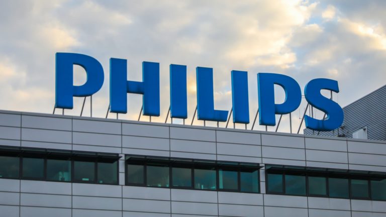 Spoločnosť Philips má raketový podiel 33 %, pretože firma vybavuje prípad dýchacieho prístroja v USA