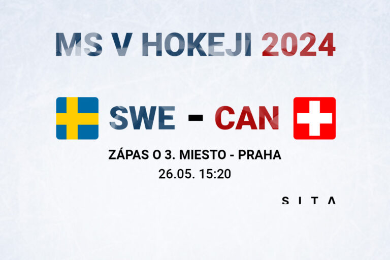 MS v hokeji 2024 (zápas o 3. miesto): Švédsko – Kanada (online)