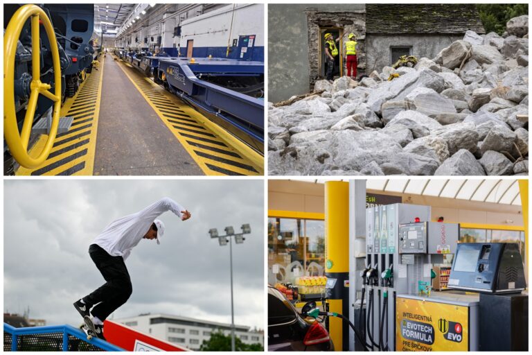 Top foto dňa (23. jún 2024): Tatravagónka v Poprade, smrtiace zosuvy vo Švajčiarsku a solárne panely na benzínovej pumpe