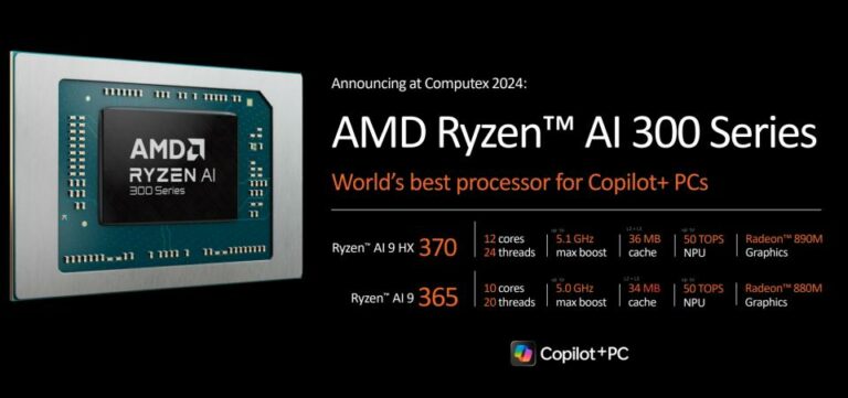 AMD predstavuje procesory Ryzen AI 300 pre notebooky Copilot+