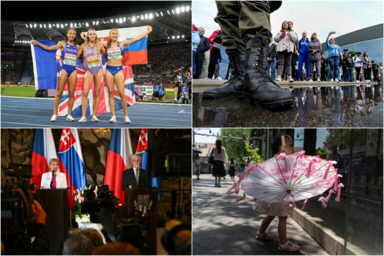 Top foto dňa (12. jún): Strieborná Gajanová, Deň Ruska a Čaputová počas rozlúčkovej návštevy v Česku