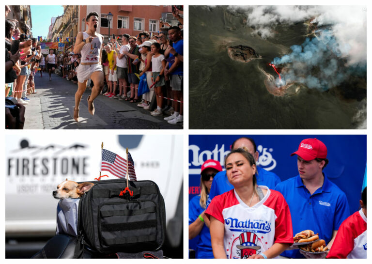 Top foto dňa (4. júl 2024): Deň nezávislosti, prebudená Etna aj beh vo vysokých opätkoch