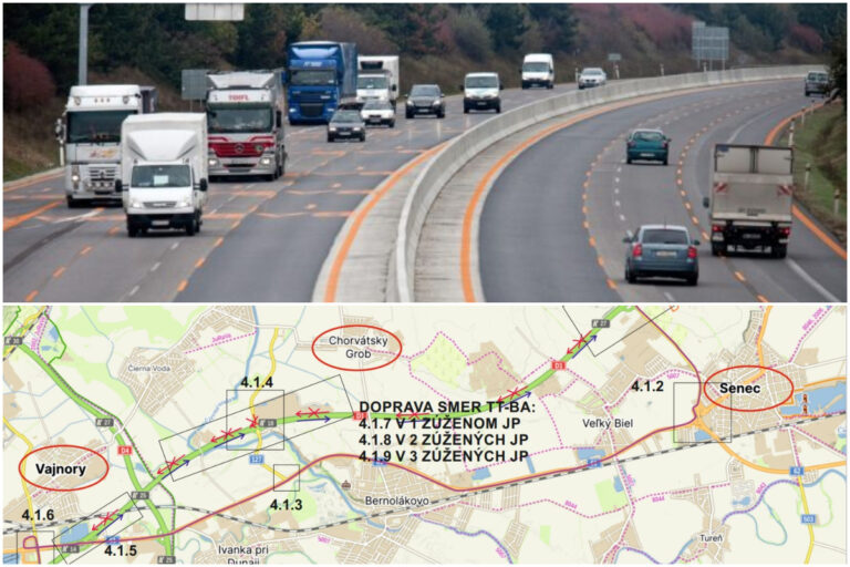 Diaľnica D1 z Trnavy do Bratislavy bude uzavretá, vodiči musia použiť obchádzkovú trasu