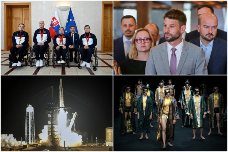 Top foto dňa (10. september 2024): Slovenský paralympijský výbor v Palugyayovom paláci, Raketa SpaceX Falcon 9 a čínsky Fashion week