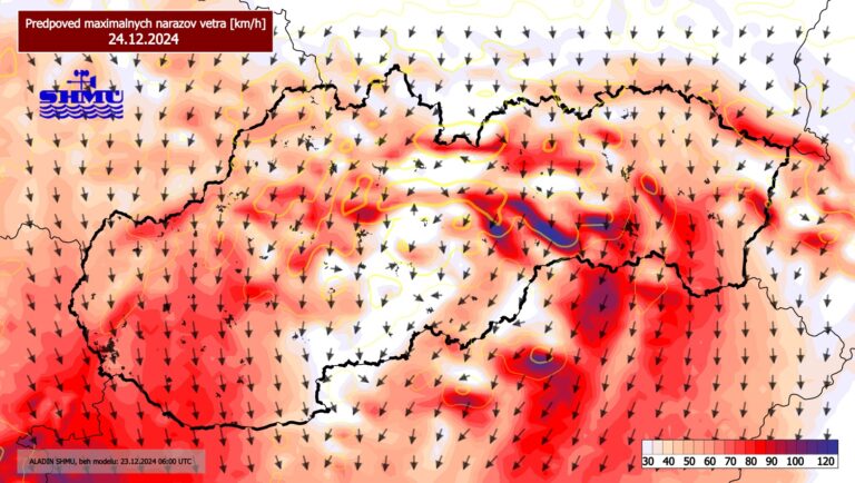 Meteorológovia upozorňujú na padavý vietor, na Štedrý deň sa poriadne rozfúka