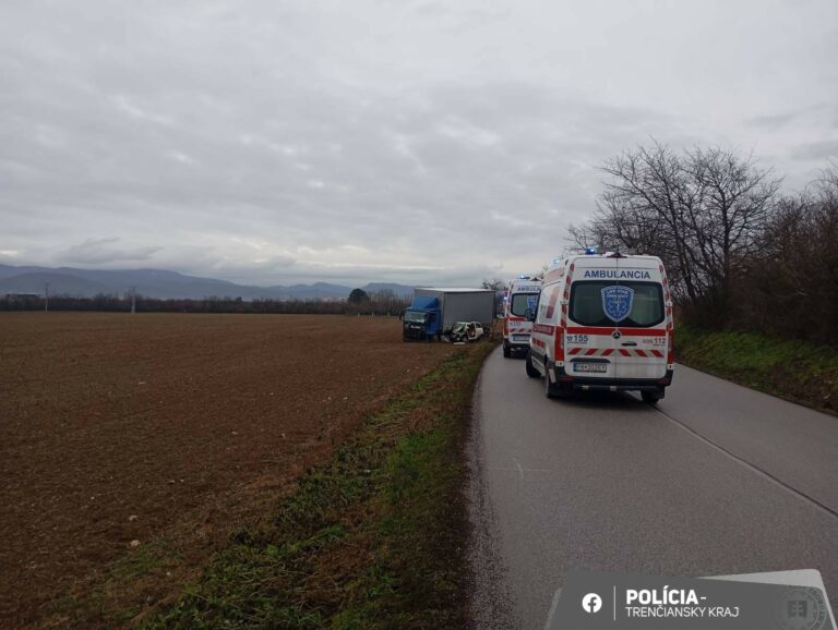 Tragická nehoda pri Starej Turej. Vodička neprežila čelnú zrážku s nákladným vozidlom – FOTO