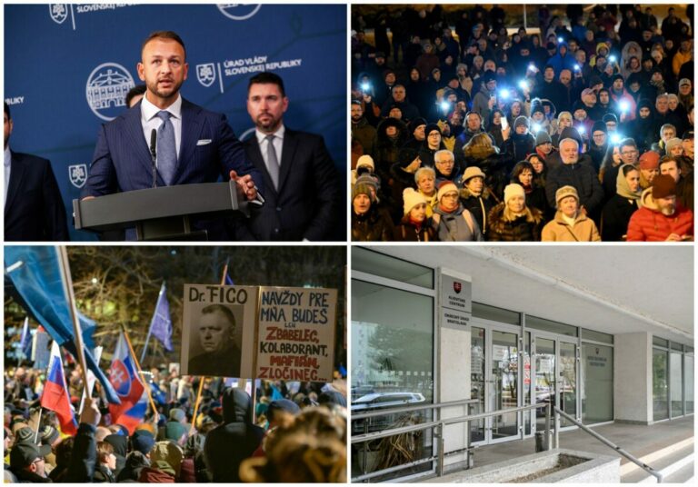 Top foto dňa (10. január 2025): Protest Slovensko je Európa, katastrálne úrady po hackerskom útoku aj mimoriadne zasadnutie Bezpečnostnej rady SR